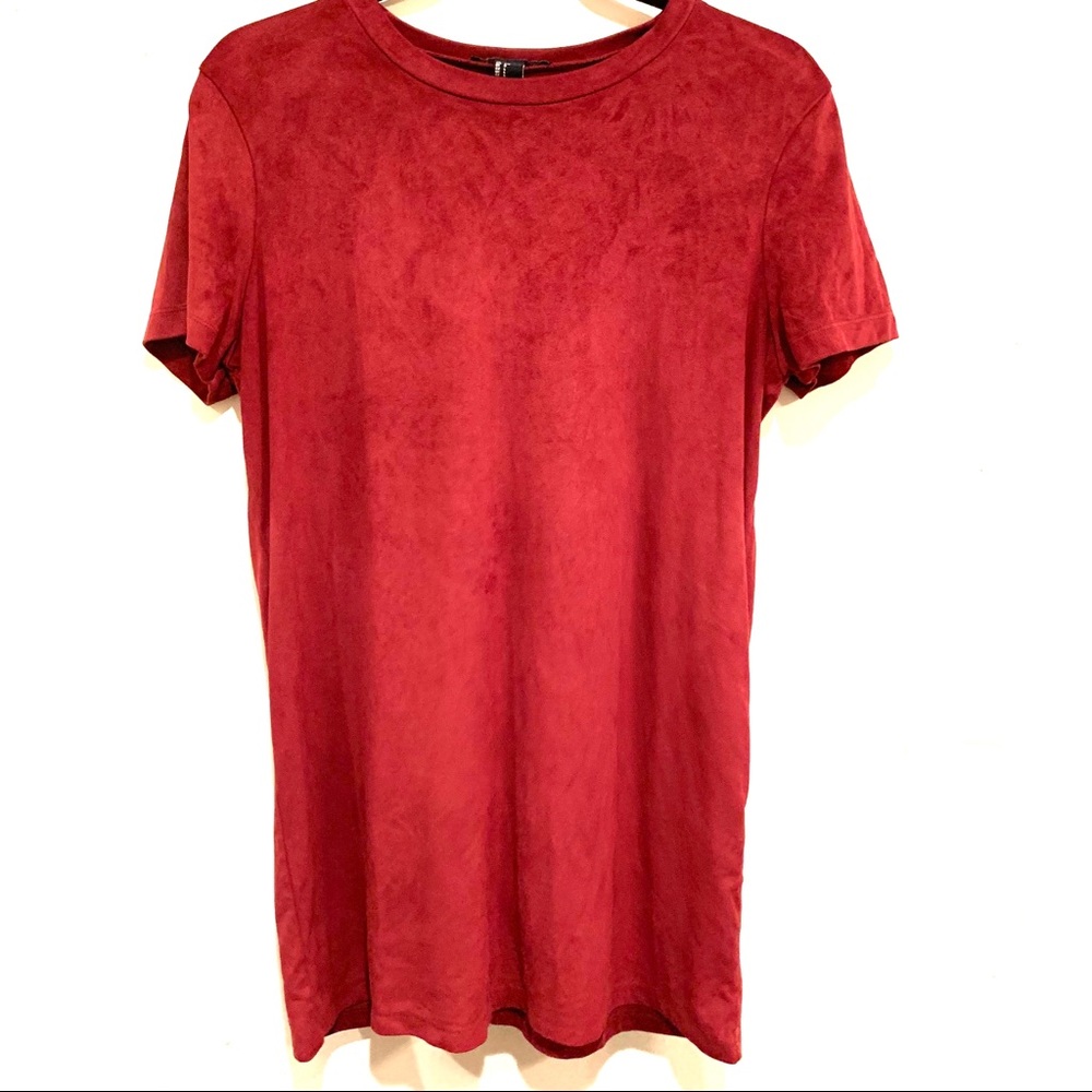 Forever 21 Burgundy T-Shirt Dress